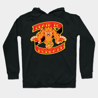 Death To Mondays (clean version, yellow outline) Hoodie